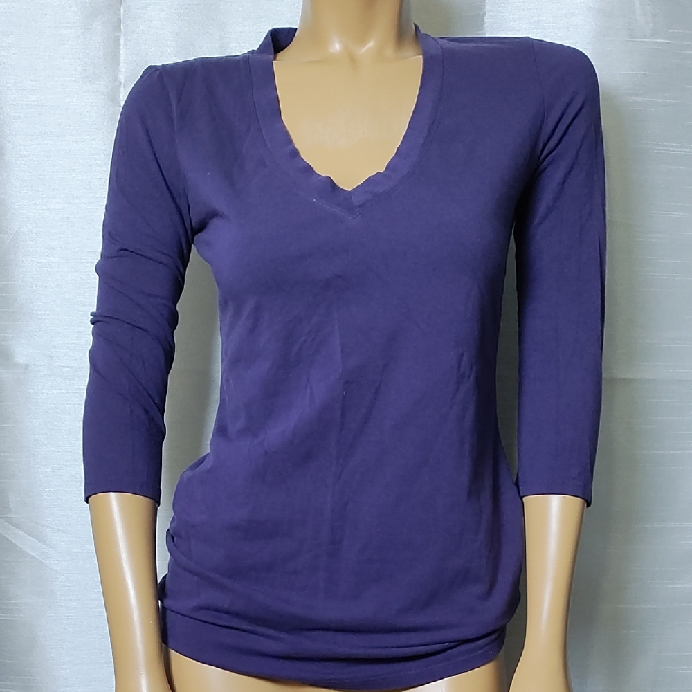New York & Company Fitted Purple‎ Blouse